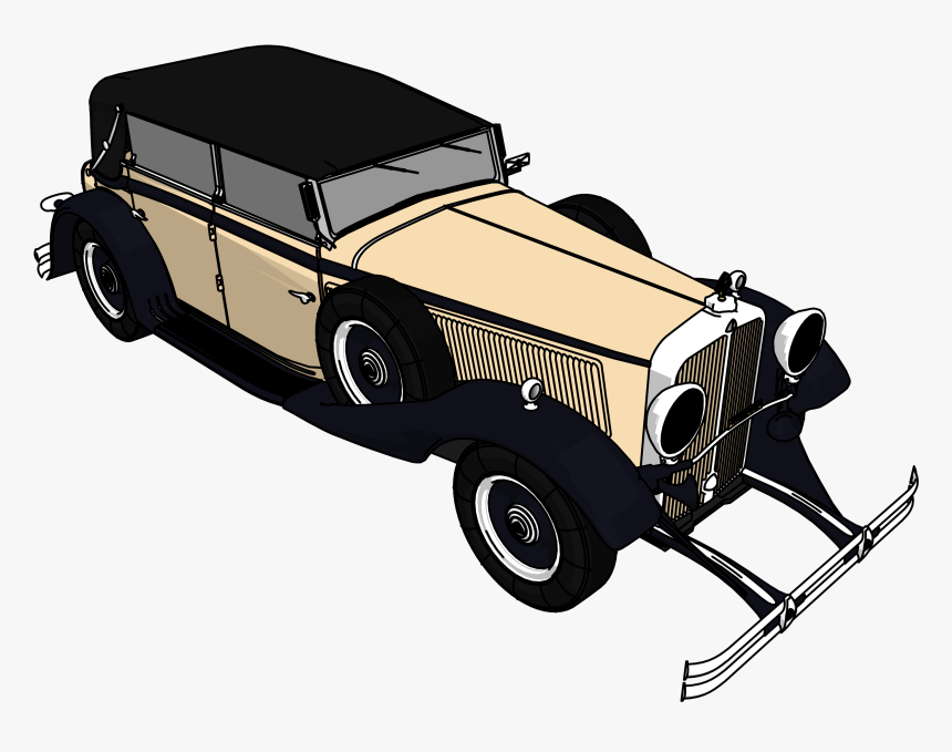 Car Clipart Model - Antique Car, HD Png Download