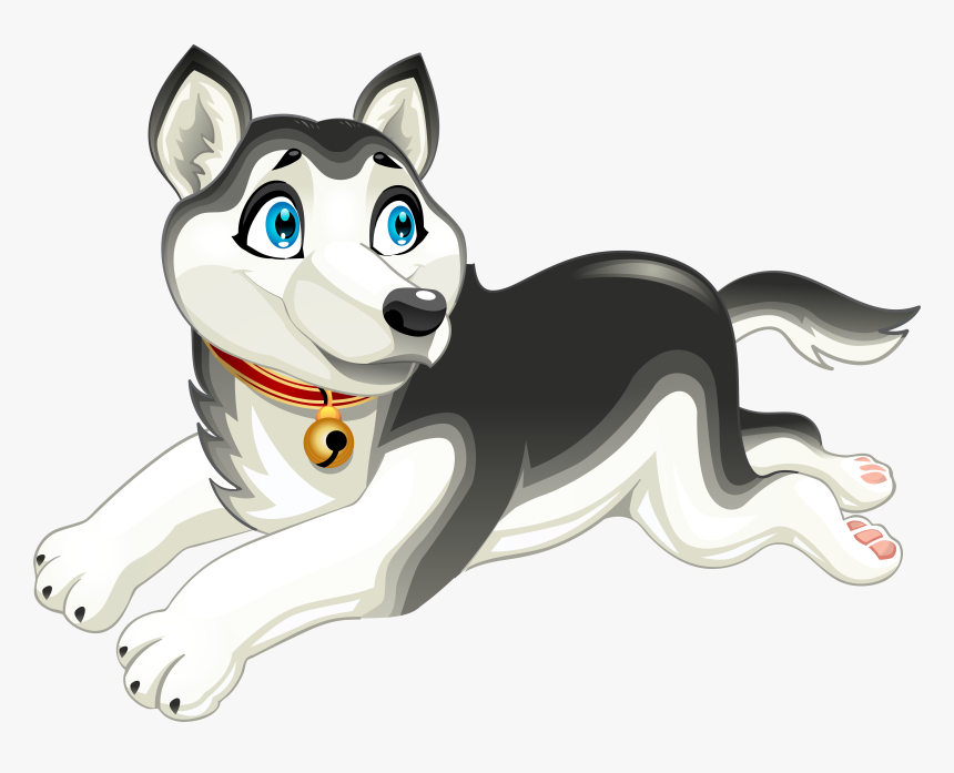 Husky Dog Cartoont Png Clip Art Image - Cartoon Husky Transparent Background, Png Download