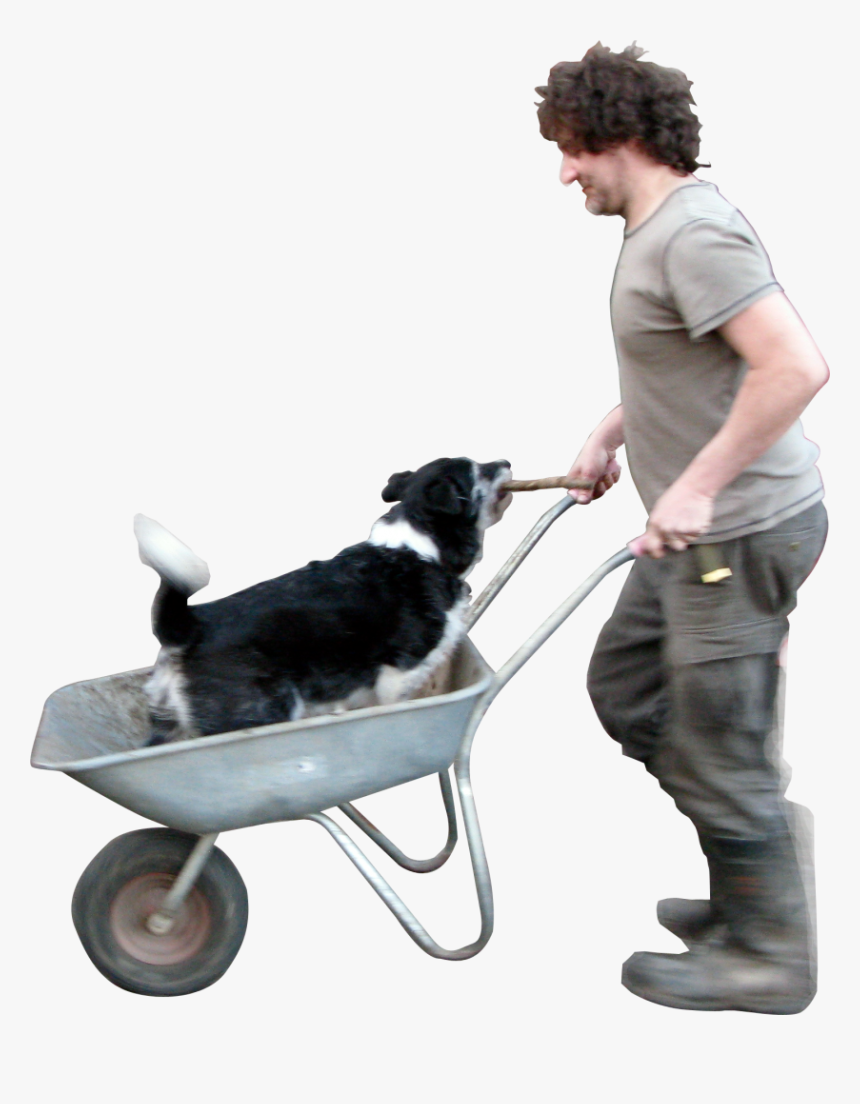 Wheelbarrow Dog Png Image - Farmer Skalgubbar, Transparent Png