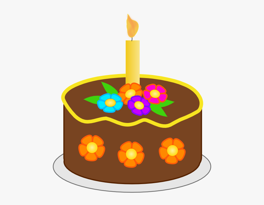 Chocolate Birthday Cake Clip Art At Clker - Small Clip Art Birthday Cake, HD Png Download