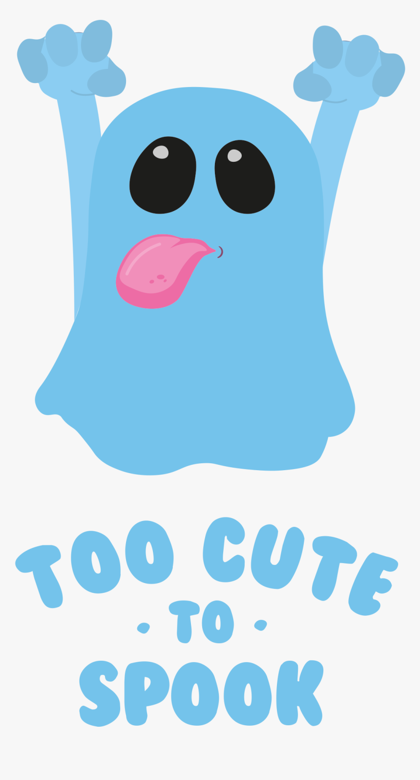 Funny And Cute Ghost Graphic For Halloween, HD Png Download