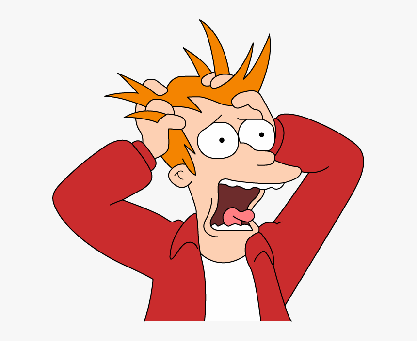 Transparent Oh God Why Png - Fry Futurama Panic, Png Download