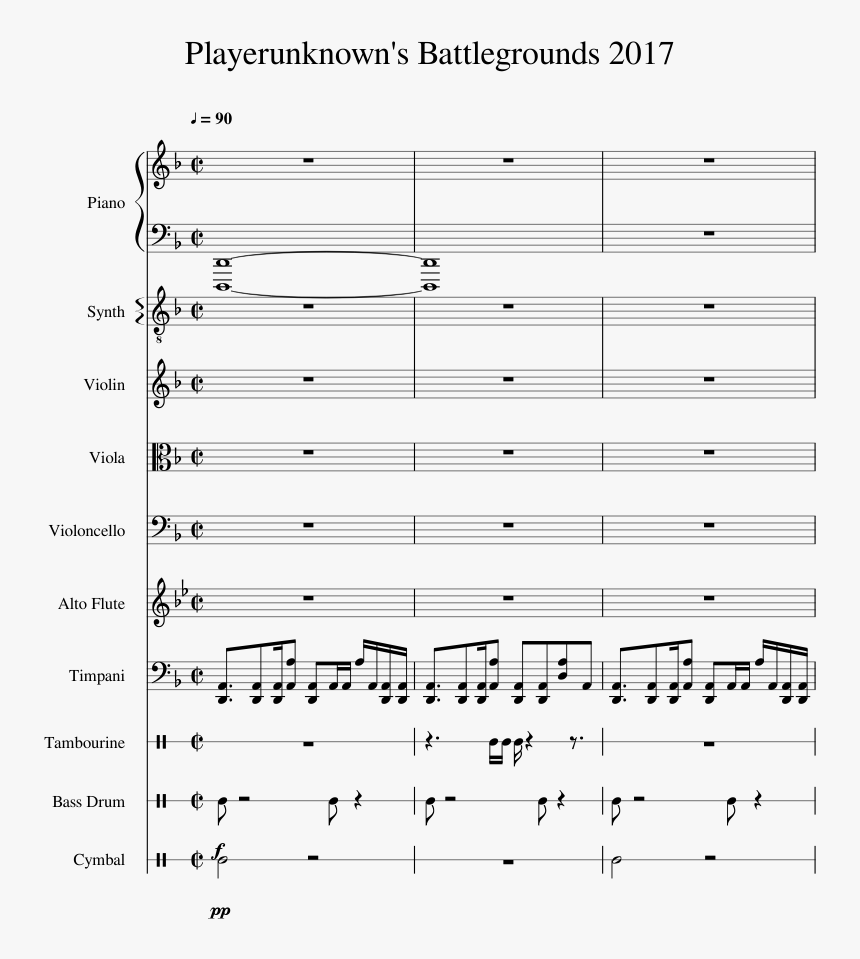 Transparent Player Unknown Png - Sheet Music, Png Download