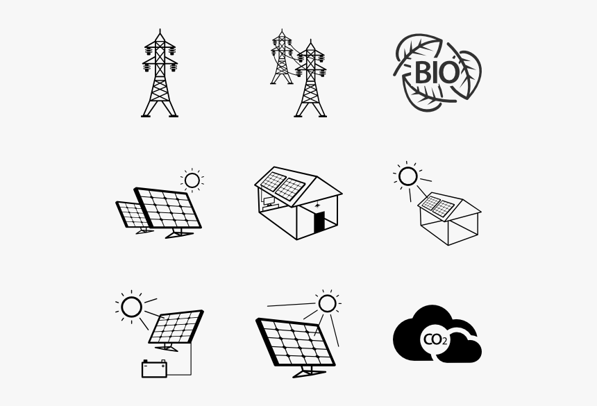 Energy Icons - Renewable Energy Vector Png, Transparent Png