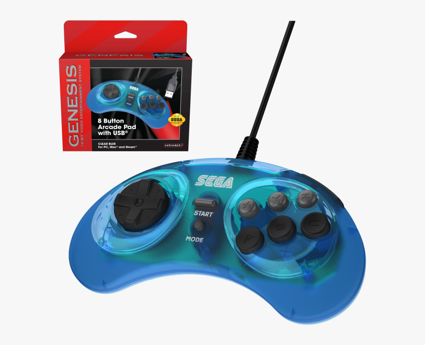 Retro Bit Sega Controllers - Sega Genesis Mini 6 Button Controller, HD Png Download