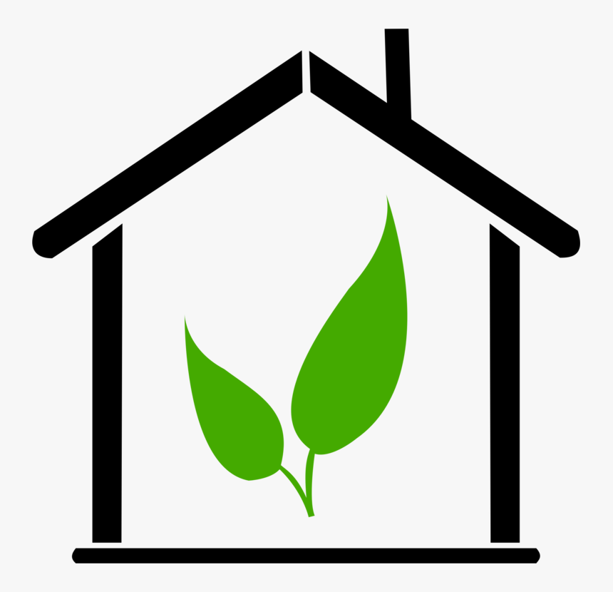 Line Art,plant,flora - Eco Friendly House Icon, HD Png Download