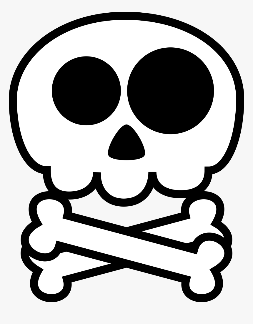 Skull And Crossbones Cute, HD Png Download