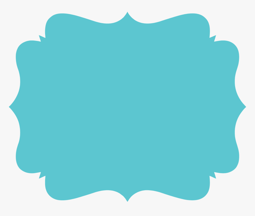 Label Clipart Turquoise - Blue Banner Frame Png, Transparent Png