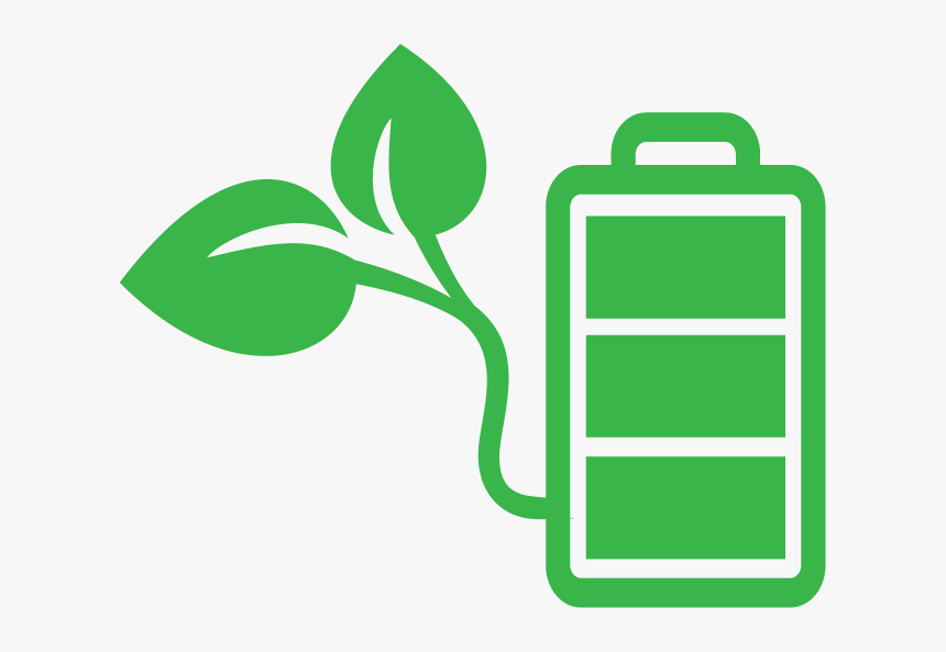 Icon Of A Fully Charged Battery Using Green Energy, HD Png Download
