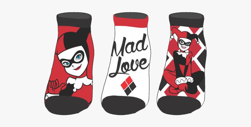 Harley Quinn Ankle Socks 3 Pack - Cartoon, HD Png Download