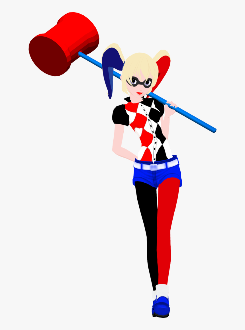 Dc Superhero Girls Harley Quinn Png - Dc Superhero Girls Harley Quinn With Hammer, Transparent Png