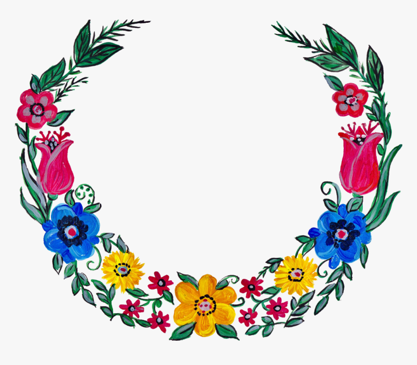 Png Transparent Flower Wreath Paint Png, Png Download