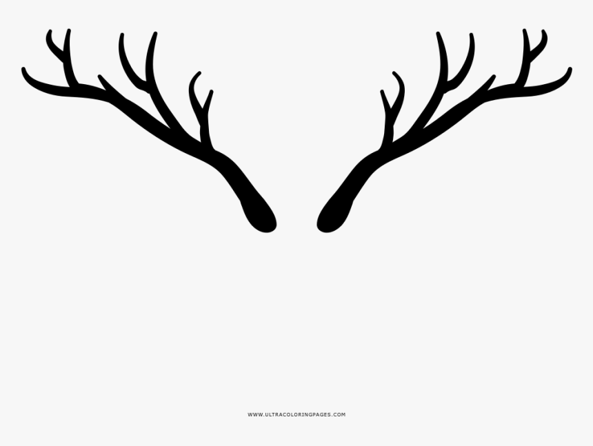 Deer Horns Coloring Page - 大穴 中学校 校章, HD Png Download