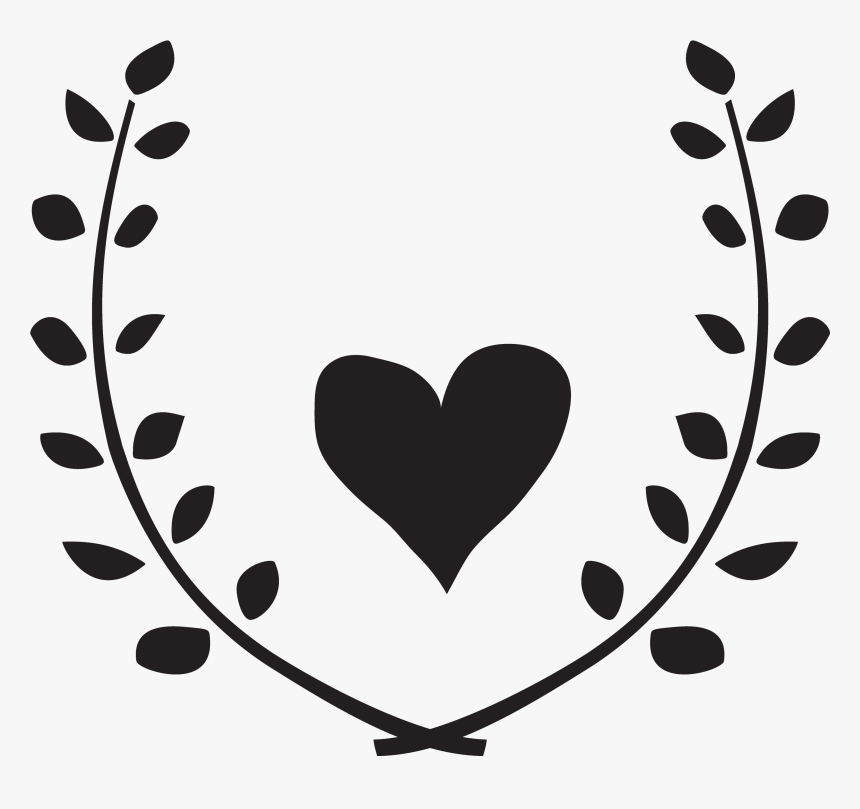 Heart Garland Monogram Free Cut File Vector Black And - Png Floral Wreath Clipart, Transparent Png