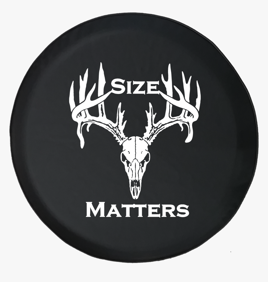 Spare Tire Cover Size Matters Hunting Deer Antlers - Buck Deer Skull With Guns, HD Png Download