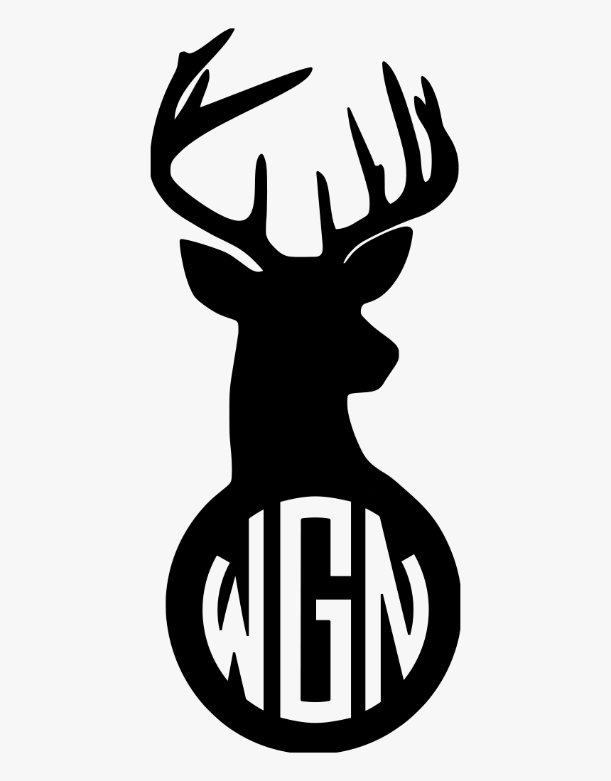 Transparent Deer Rack Png - Deer Head Silhouette Png, Png Download