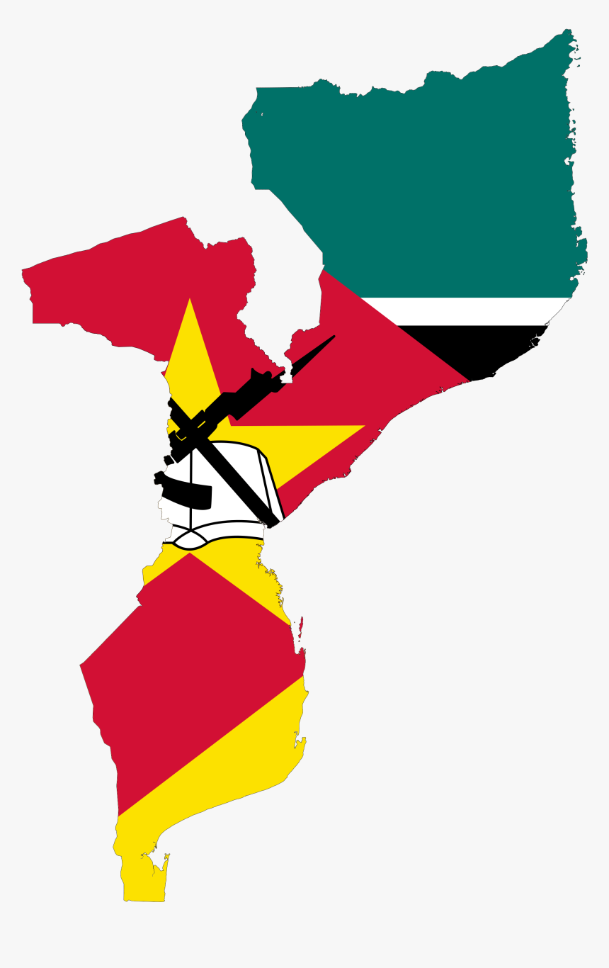 Mozambique Map And Flag, HD Png Download