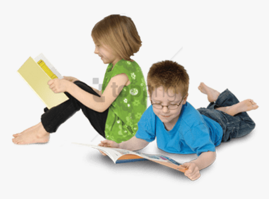 Children Reading Png Png Image With Transparent Background - Children Sitting Reading, Png Download