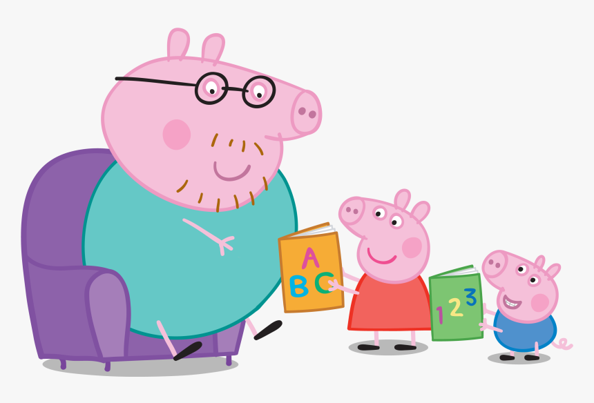 Peppa Pig Reading Clipart, HD Png Download
