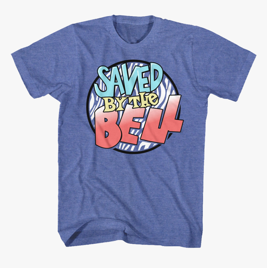 Striped Logo Saved By The Bell T-shirt - Vintage Blank Grey T Shirt, HD Png Download