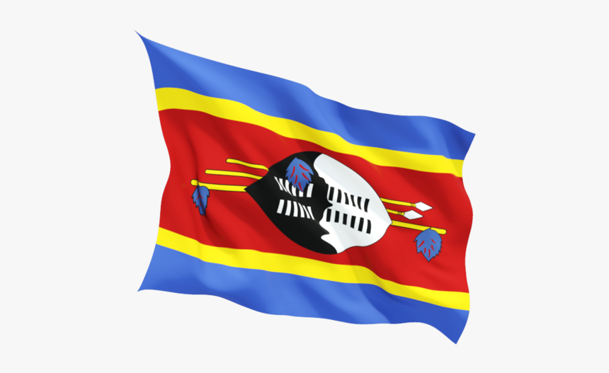 Flag Of Swaziland South Africa Swaziland Border - Flag Of Swaziland Png, Transparent Png