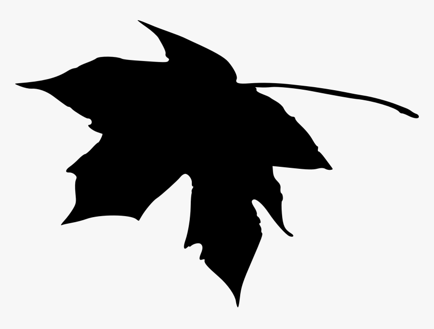 Black Leaf Png - Black Silhouette Png Leaves, Transparent Png