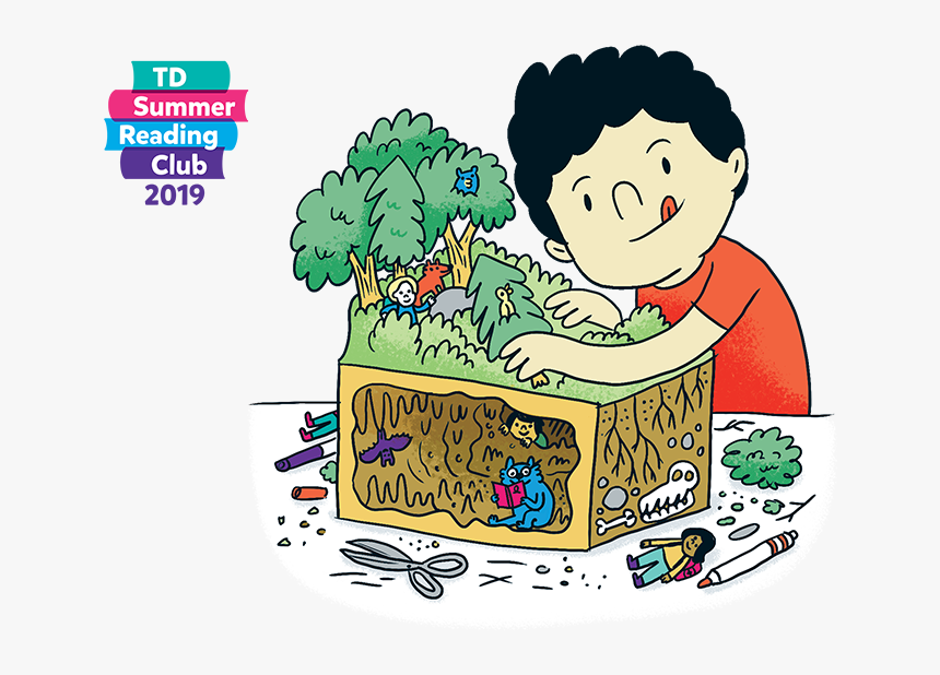 Colourful Summer Reading Club Graphic Of Children And - Book, HD Png Download