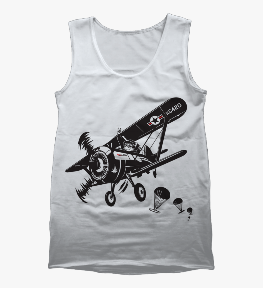 Men S Drop Joints Not Bombs Fighter Plane Tank Top - Light Aircraft, HD Png Download
