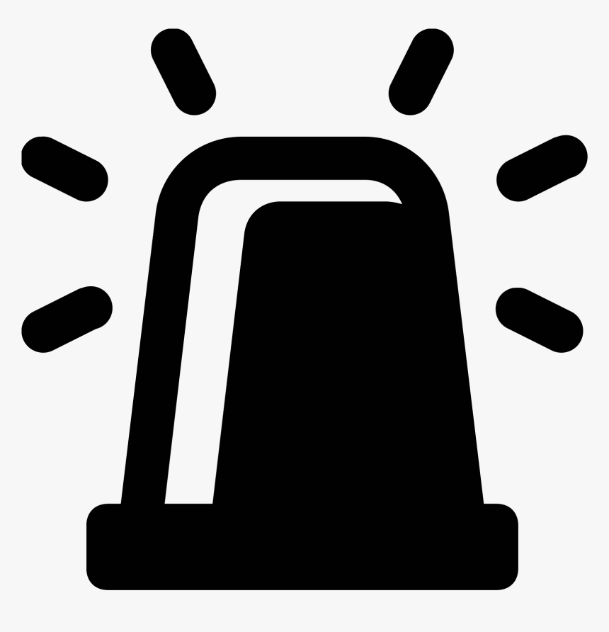 The Icon Resembles A Traffic Cone With A Rounded Top - Free Siren Icon, HD Png Download