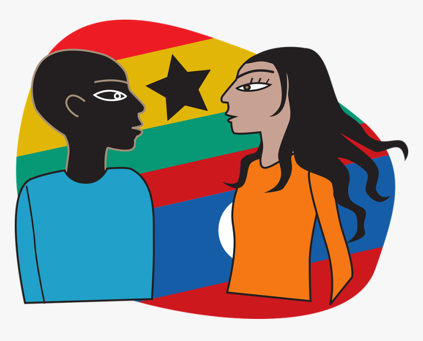 Ghana, Asia, Africa, Flag, Flags, Woman, Man, People, HD Png Download