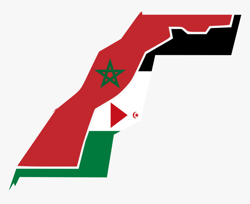 Picture Royalty Free Africa Clipart Western - Western Sahara Flag Map, HD Png Download