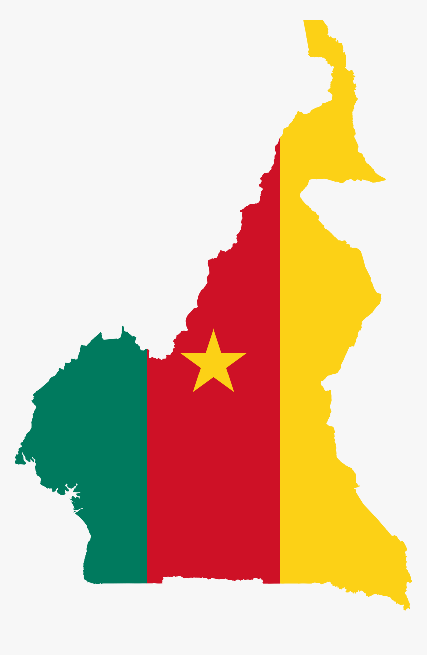 Cameroon Map With Flag, HD Png Download