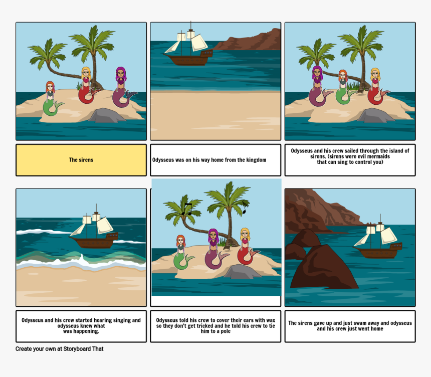 Odyssey The Sirens Storyboards, HD Png Download