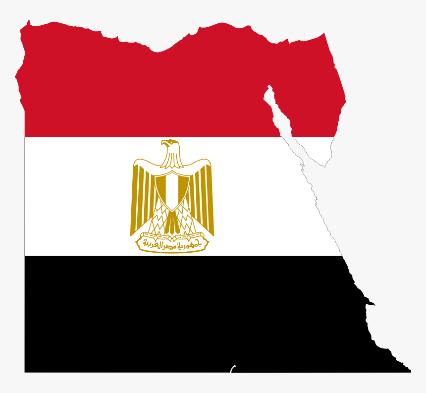Egypt Flag In Map, HD Png Download