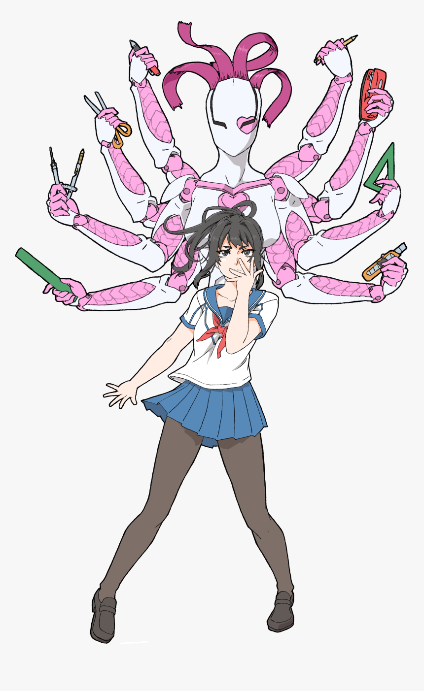 Yandere Simulator Clothing Pink Fictional Character - Yandere Simulator Jojo Easter Egg, HD Png Download