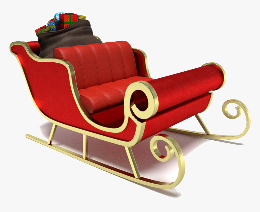 Santa Sleigh Background Png Image - Transparent Santa Sleigh Png, Png Download