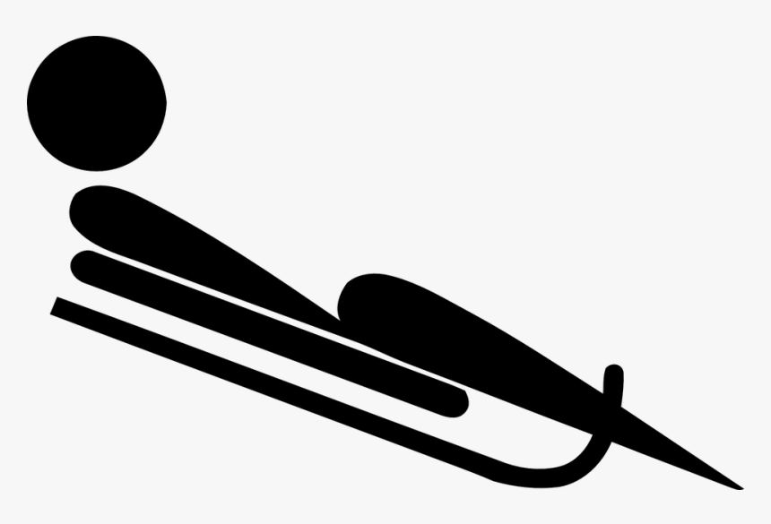 Luge, Sled, Slide, Olympics, Sports, Ice, Winter, Logo - Olympic Luge Logo, HD Png Download