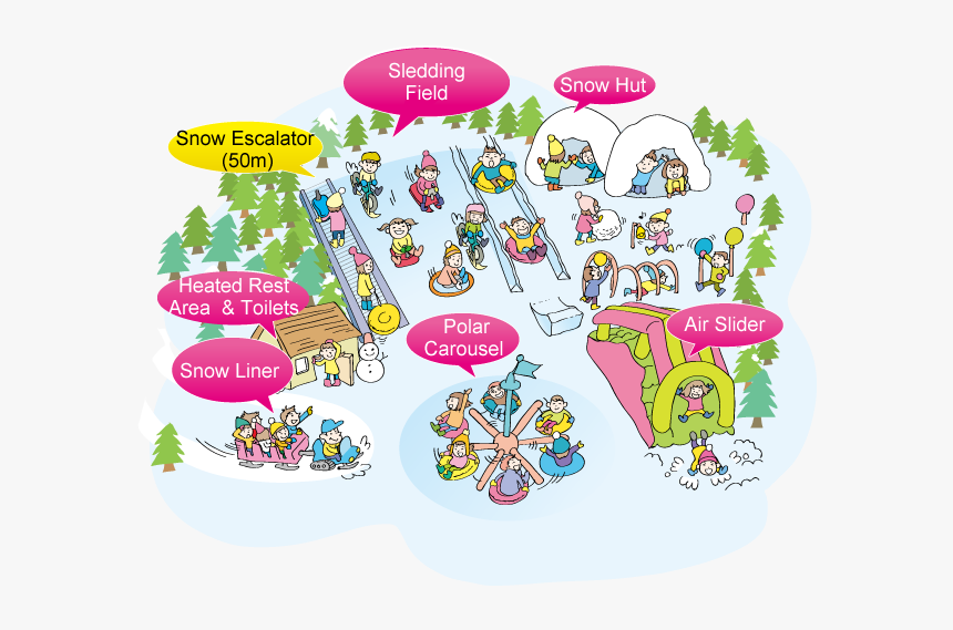Map - Kids Snow Park, HD Png Download
