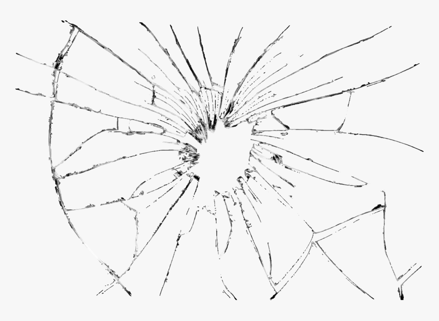 Glass Mirror Clip Art - Bullet Hole Glass Png, Transparent Png