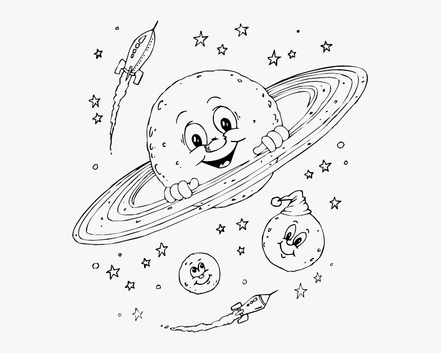 Dessin De Planètes À Colorier, HD Png Download