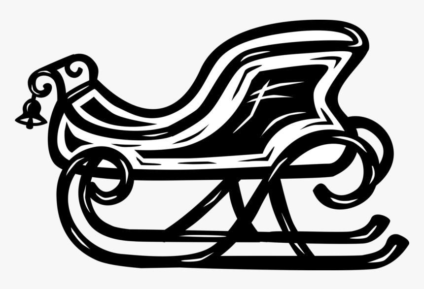 Vector Illustration Of Santa S Christmas Sleigh, HD Png Download