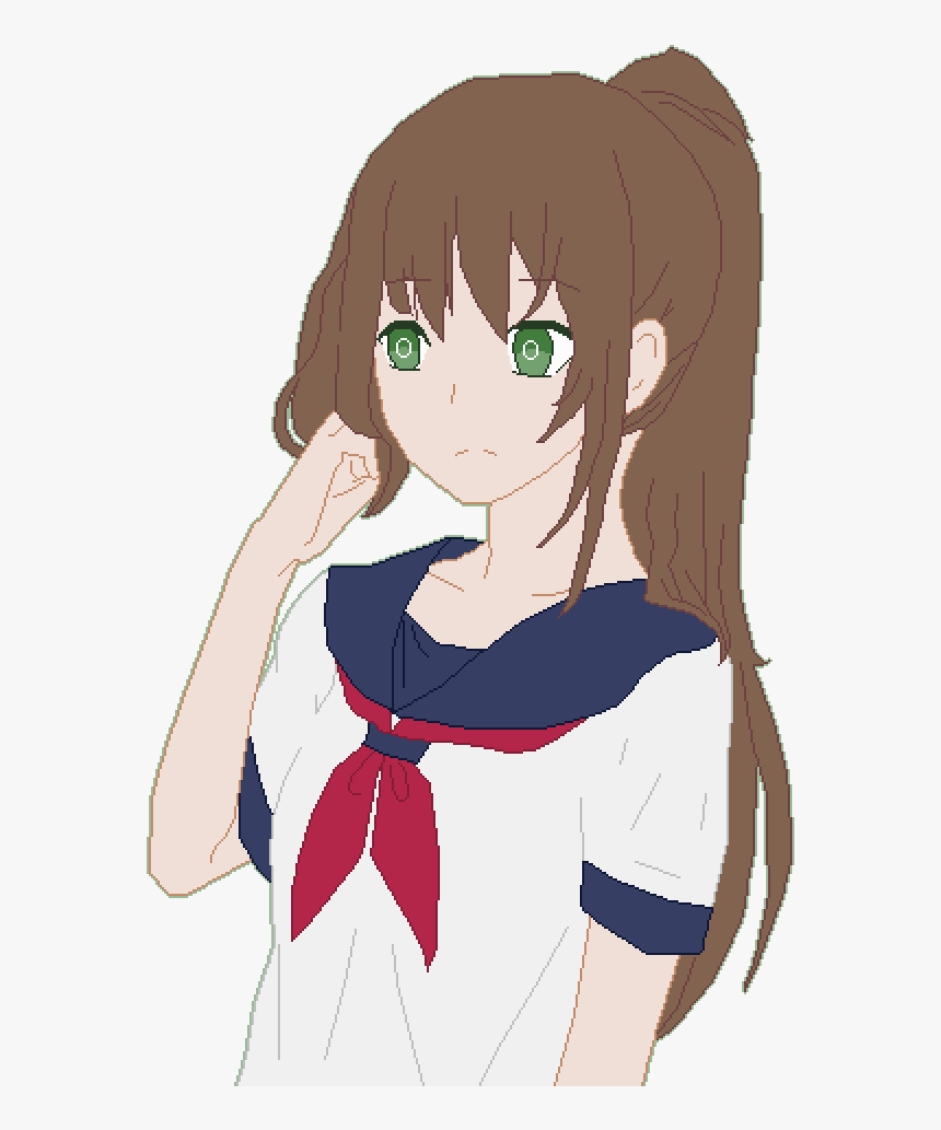 Transparent Yandere Chan Png - Brown Hair Yandere, Png Download