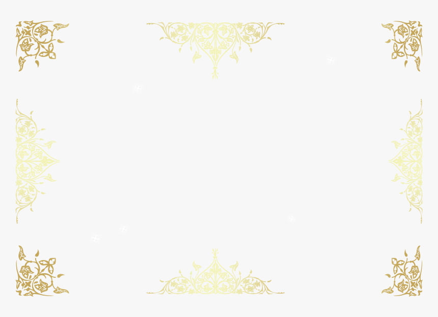 Clip Art Golden Deformation Creative Vector - Gold Floral Vector Border, HD Png Download