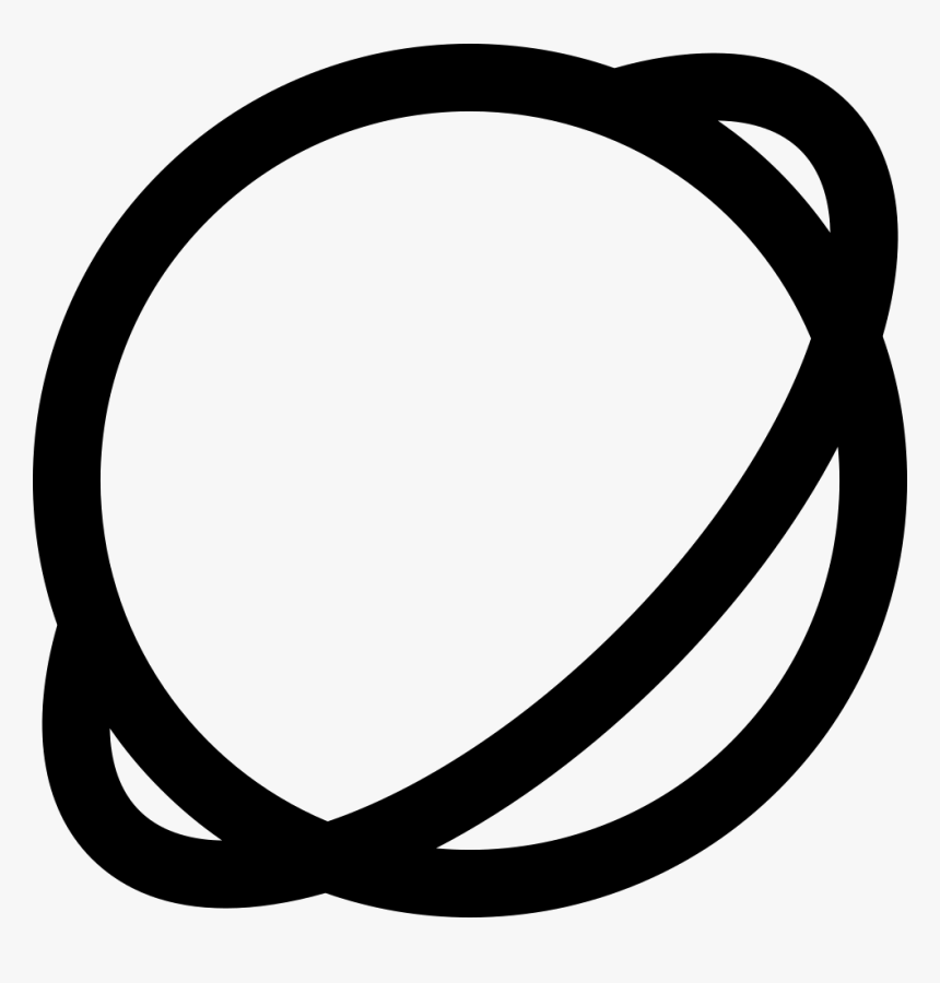 Saturn Space Outlined Planet - Outline Planet, HD Png Download