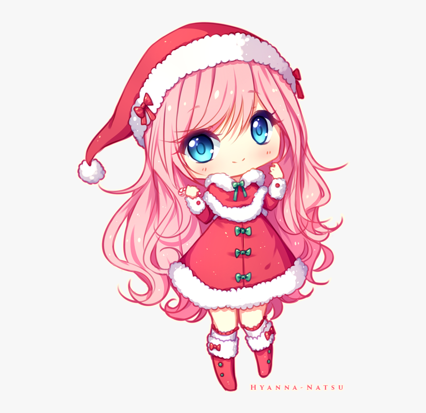 Cut,fictional Character,long Hair,wig,clip Art,art - Christmas Chibi, HD Png Download