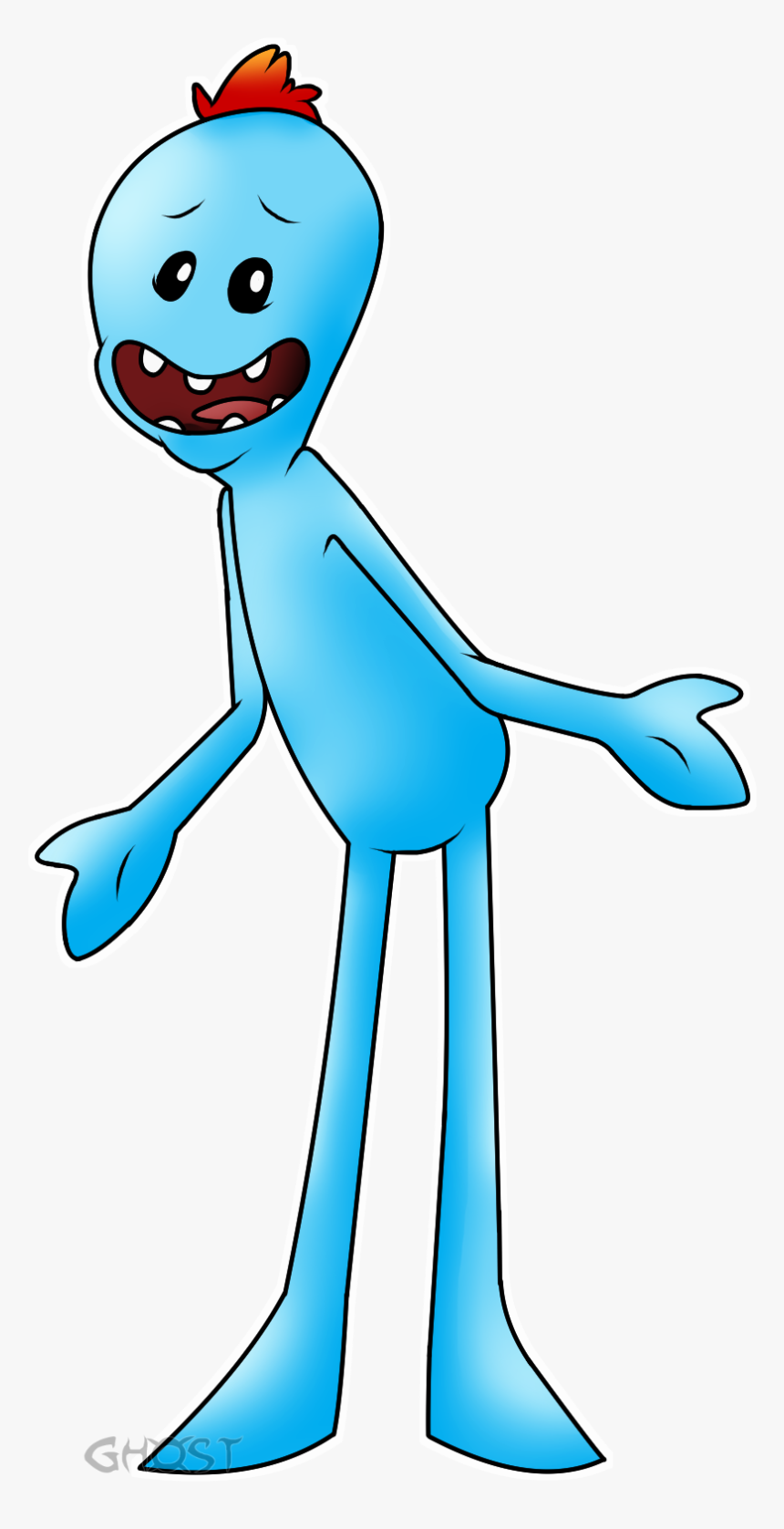 Vesper S Art Rick And Morty Meeseeks Mr Meeseeks Mister - Rick And Morty Mr Meeseeks Png, Transparent Png