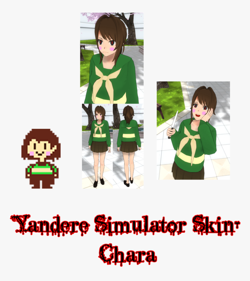 Yandere Simulator Chara Skin, HD Png Download