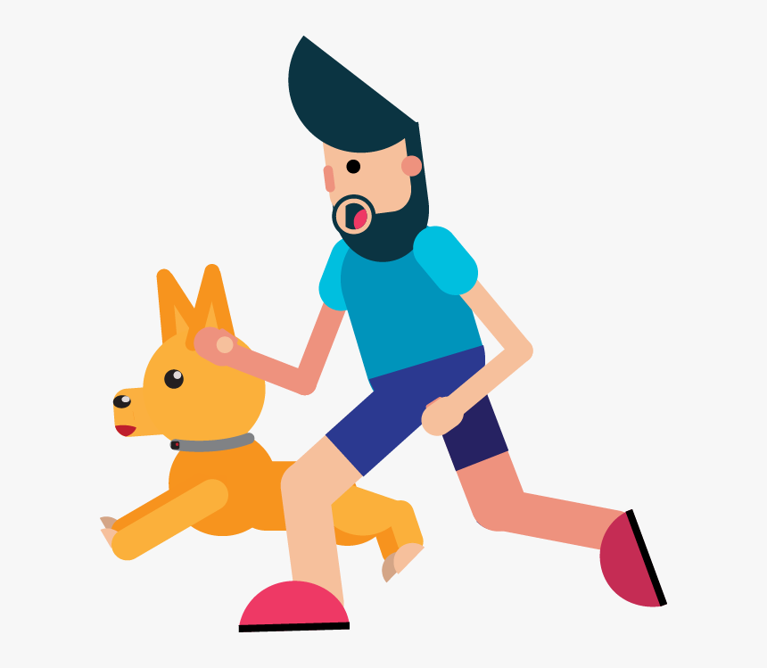 Dog For Runners - Cartoon, HD Png Download