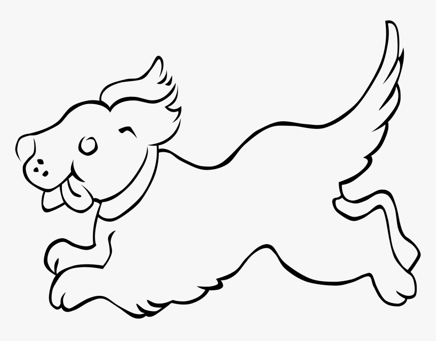 Clip Art Dog Running, HD Png Download