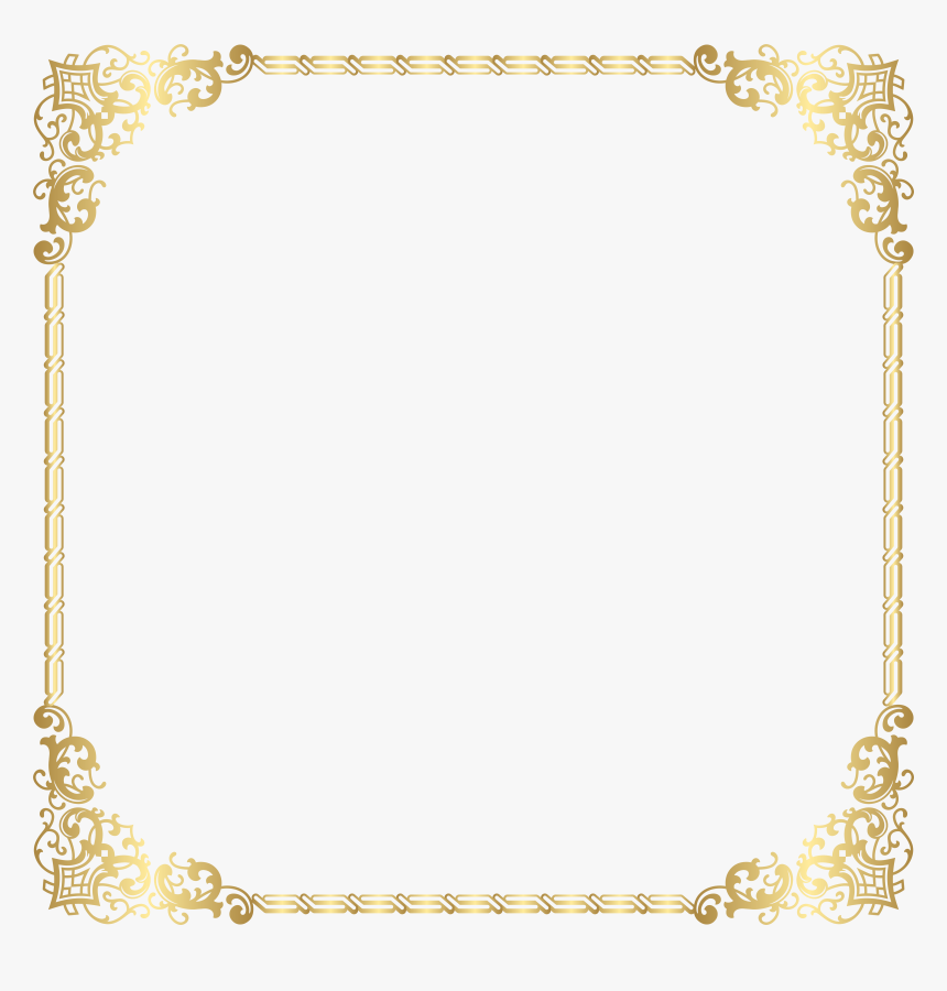 Gold Border Frame Transparent Png Clip Art Image, Png Download